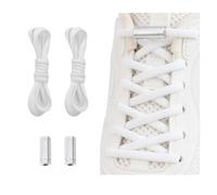 Alegrianan Elastic No Tie Shoe Laces For Adults,Kids,Elderly,One Size Fits All, 1white