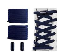 Alegrianan No Tie Shoelaces, Elastic Shoelaces for Adults/Kids，Elastic No Tie Shoe Laces, Navy Blue, XL