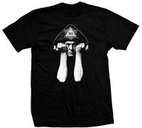 Aleister Crowley Hand Silk Screened Pre Shrunk 100% Cotton T Shirt Men T-Shirt Black