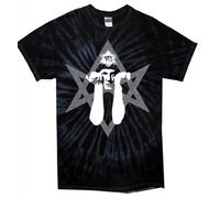 Aleister Crowley Hexagram Tie Dye T-Shirt (Medium, Black)