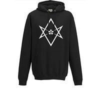 Aleister Crowley Unicursal Hexagram Hoodie, Hooded Top Black