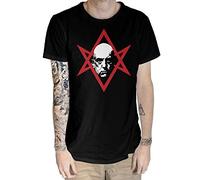 Aleister Crowley Unicursal Hexagram Pagan Mens T Shirt (XXL, Black)
