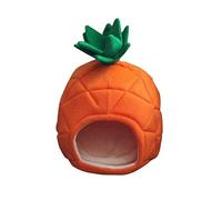 ALEjon Calming Dog Bed Pet Bed Creative Kennel Cat Nest Dog Fruit Pineapple Cotton Bed Warm Pet Products Foldable Dog House Mattress Mat For Pet (Color : Orange, Size : 38 * 38 * 45cm)