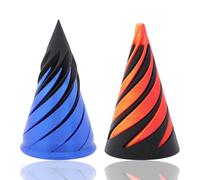 Aleker 2 Pcs Impossible Cone, 3D Printed Fidget Toy, Spiral Cone Fidget Toy, Pyramid Passthrough Sculpture Toys, Stress & Anxiety Relief Desk Toys for Home Office Desk