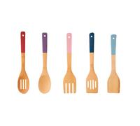 Aleki 5pc Assorted Bamboo Kitchen Utensil Set Interiors by Premier Multi One Size