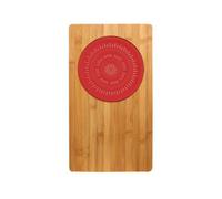 Aleki Natural Bamboo Chopping and Serving Board with Silicone Colander