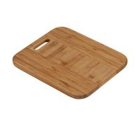 Aleki Natural Bamboo Round Edge Chopping and Serving Board with Handle
