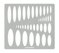 Aleks Melnyk No.208 Metal Ellipse Template, Stencil, Geometric Template, Ellipse Master, Art Oval Tool, Lapidary, Cabochons, Geometric Ruler, Jewelry Oval