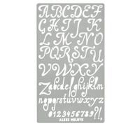 Aleks Melnyk No.34.1 Metal Wood Burning Alphabet and Number Stencil, Letter Template, Journal Stencil for Engraving Wood and Pattern, Bullet Journaling