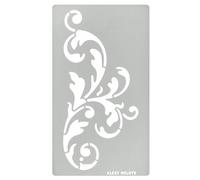 Aleks Melnyk No.349 Metal Stencil, Swirls, Ornaments, Flowers Vine, Patterns, Border, Small Stencil, 1 PC, Template for Wood Burning, Engraving, Crafting, Scrapbook, Art, Ornate