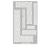 Aleks Melnyk No.36.2 Celtic Knot Border Stencil Furniture Metal Designer Stencil Templates Painting, Ornaments Vintage, Viking Decoration, Pyrography, Engraving, Viking Picture, Painting, 1 Piece