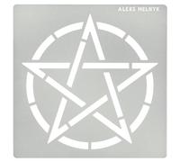 Aleks Melnyk No.408 Metal Stencil, Pentacle, Pentagram, Wicca, Witchcraft, Magic, Fivepointed Star, Small Stencil, 1 PC, Template for Wood Burning, Engraving, Crafting, Scrapbook, Ornate