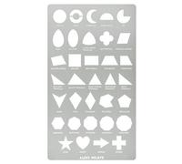 Aleks Melnyk No.414 Metal Stencil, Geometric Shapes with Definition, Small Stencil, 1 PC, Template for Wood Burning, Engraving, Crafting, Scrapbook
