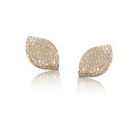 Aleluia Earrings In 18ct Rose Gold With White and Champagne Diamonds
