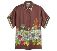 ALÉMAIS Women's Fredo Silk Shirt Chocolate UK 8