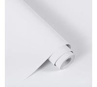 Alened Sticky Back Plastic White Vinyl Wrap Matt 30x200cm Self Adhesive Wallpaper Peel and Stick Waterproof Removable for Kitchen Cupboard Furniture Walls DIY