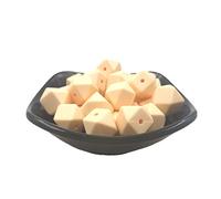 Alenybeby 50pcs Silicone Hexagonal Pearl Focal Beads Ball for Pen Making 14mm Loose Silicone Geometric Hexagon Bulk Bead for Keychain DIY Mom Woman Lanyards Craft Jewelry