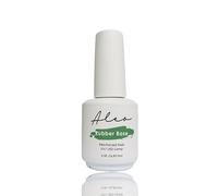 Aleo Self-Levelling Rubber Base Coat 15ml Soak Off UV/LED Gel Nail Polish Manicure Pedicure Nail Art Manicure Pedicure for Salon & Home Use Easy to Apply, No Chip & Durable, Clear