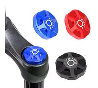 ALEOED Bicycle Front Fork Cap Suspension Cover Aluminum Alloy Air Gas Shoulder Cover Valve Protector Parts for Mountain Bike Road Bike MTB(Red)