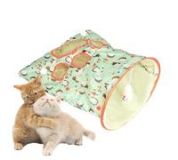ALEOHALTER Cat Tunnel Bags for Indoor Pets - Interactive Toy With Plush Ball, Self-Interactive Crinkle Paper Collapsible Drill Bag (Green)