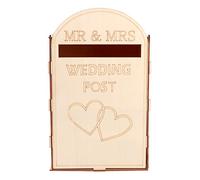 ALEOHALTER Wedding Post Box Wooden Gift Card Mailbox Rustic Wedding Gift Card Holder Box for Wedding Party Decoration, Royal Mail Styled, Flat Pack, As Picture Show