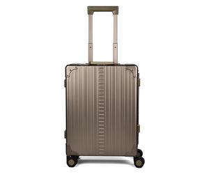 Aleon Traveler International 4-wheel Aluminum Cabin suitcase, 55 cm brown