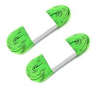 Alephnull 2 Pairs Skate Hockey Shoelaces Waxed Roller Hockey Shoelaces for Ice Skating Professional Anti-Break Inline Ice Hockey Skate Laces (Green, 72")