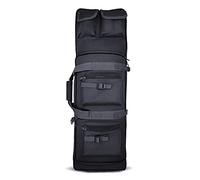 Alephnull Soft Rifle Cases Air Rifle Bag 47" / 39" / 33" Long Gun Bag Tactical Rifle Backpack Shotgun Bag Padded Gear Storage Hunting Shooting Fishing (Black, S)
