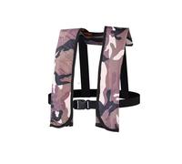 ALEPXS Swimming Vest, Adult Buoyancy Life Jacket Life Vest Preserver with Manual Override Automatic Manual Inflatable Life Jacket (Manual Inflating)(White camo,Manual Inflating)