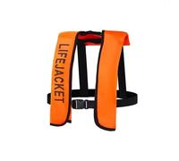 ALEPXS Swimming Vest, Adult Buoyancy Life Jacket Life Vest Preserver with Manual Override Automatic Manual Inflatable Life Jacket (Manual Inflating)(Orange,Automatic Self Inflating)