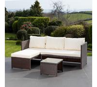 Artemis Home Aleria Left Hand Facing Rattan Corner Sofa & Table in Cream Artemis Home Cream