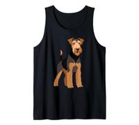 Alert and Proud - Airedale Terrier Stance Tank Top