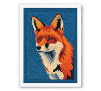 Alert Fox Modern Framed Wall Art Print A3 (42×29.7cm) White, Wall Decor for Living Room, Bedroom, Office & Home, Ready to Hang, Art Gift