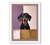 Alert Gaze Modern Framed Wall Art Print A1 (84.1×59.4cm) White, Wall Decor for Living Room, Bedroom, Office & Home, Ready to Hang, Art Gift