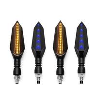 Alert Indicator Motorcycle Turn Signal Lights Indicators Signal Light For Y&amaha MXT850 Niken GT XTZ 700 TENERE WR250F YZF R1 Flasher Sign Indicator(Yellow blue,4 PCS)