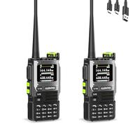 ALERVITES K61 Walkie Talkies, Two Way Radio with Wireless Clone Function, VOX, Noise Reduction, Programming Line, Rechargeable Walkie Talkie for Hiking Camping and Motorbikes (2pcs)