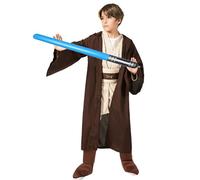 Aleshime Jedi Costume Kids Boys, Jedi Robes Obi Wan Cosplay Halloween Costume Medieval Fancy Dress (S(4-6 Years))