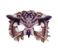 Aleshime Owl Mask, Realistic Animal Fake Fur Face Mask, One Size for Adults Kids, Themed Parties, Halloween Party, Dress-up, Role Play, World Book Day