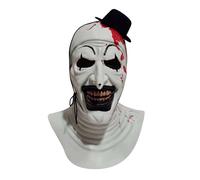 Aleshime Terrifier Art the Clown Mask Scary Killer Clown Mask Adult Halloween Creepy Cosplay Costume Accessories