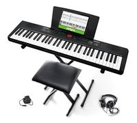 Alesis Melody 61 MK4 61-Key Piano Keyboard Bundle | Portable, 300 Voices, Split/Layer Modes, Includes Lessons, Stand, Bench, Microphone and Headphones, for Beginners