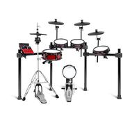 Alesis Nitro Ultimate and Gibraltar Hi-Hat Stand - Electric Drum Kit with Dual Zone Mesh Pads, Movable Hi-Hat, 640 Authentic BFD Sounds and 52 Kits, Bluetooth, Drumeo, USB MIDI, Double Kick Compatible