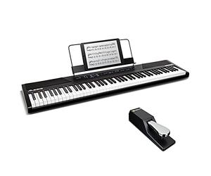 Alesis Recital - 88-Key Beginner Digital Piano / Keyboard and SP-2 Universal Sustain Pedal Super Bundle