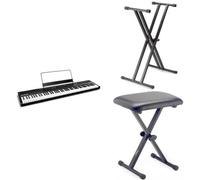 Alesis Recital Bundle | 88-Key Beginner Digital Piano with Full-Size Semi-Weighted Keys, Stand & Bench