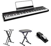 Alesis Recital Bundle | 88-Key Beginner Digital Piano with Full-Size Semi-Weighted Keys, Stand, Bench & Sustain Pedal