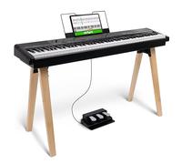 Alesis Recital Home Digital Piano 88-Key with Graded Hammer-Action, Black | For Home Practice and Piano Lessons, Authentic Weighted Feel, Includes Triple Pedal, 20W Speakers, Lesson Mode