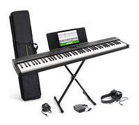 Alesis 88 Key Keyboard Piano with 480 Sounds, Speakers, USB MIDI, Carry-Bag, Stand, Headphones, Pedal and Piano Lessons for Beginners