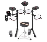Alesis Turbo Max Electric Drum Kit with Quiet 8-inch Mesh Pads, Lessons, Bluetooth and Accessories, Foldable