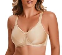Alessandra B Mastectomy Bra Based on Cup Sizes - Adjustable Straps and Back Hook & Eye Closure, Nude, 34B