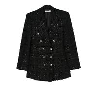Alessandra Rich double-breasted tweed blazer - Black 42