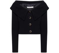 Alessandra Rich off-shoulder wool blazer - Blue 40